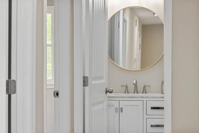 Clean white bathroom