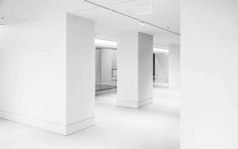 Newly finished white interior